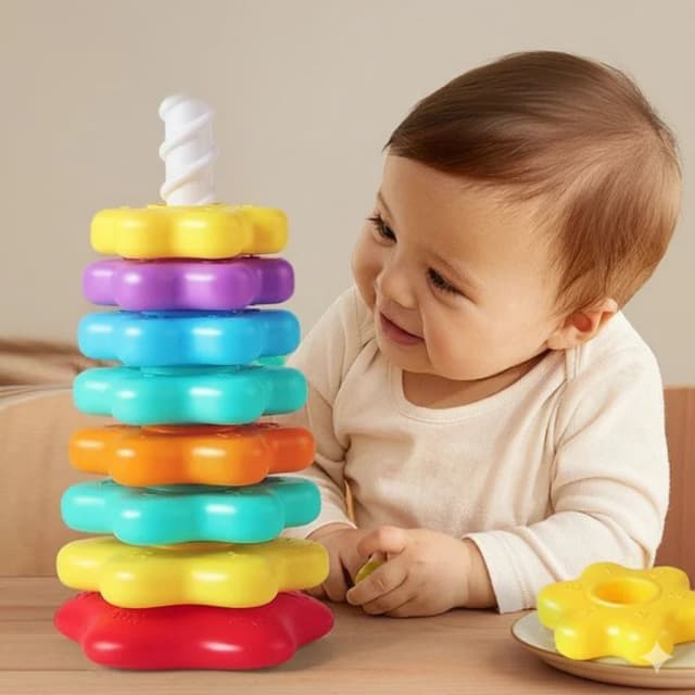 Baby Learning Toy Spin and Stack Toy - Six levels