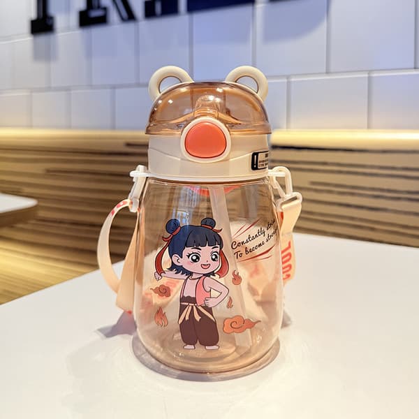 Cute Water Bottle with Straw