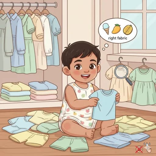 গরমে শিশুর পোশাকে ত্বকবান্ধব ফ্যাব্রিক বেছে নেওয়ার উপায়