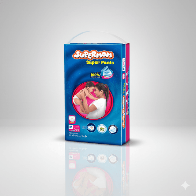 Supermom Baby Diaper Pant - Super Saver Pack M - 50P
