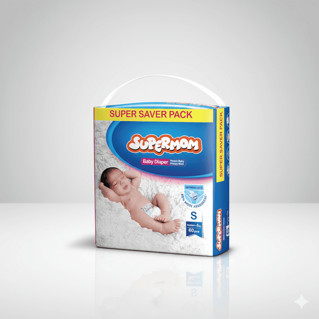 Supermom Baby Diaper Pant - Super Saver Pack S - 60P